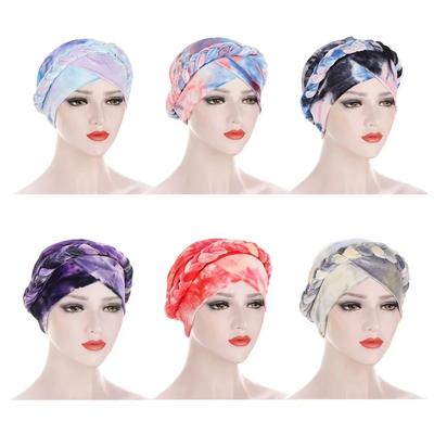 Samt Muslimische Frauen Zopf Hijab Turban Chemo Stretch Mütze Haarausfall Hut Kopfwickel Islamische Haube Kopfbedeckung Beanie Abdeckung