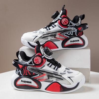 Boys' Breathable Mesh Shoes, Spring New Trendy Casual Shoes, Lightweight Soft-soled Little Boys' Basketball Shoes