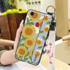Silicone Phone Holder Phone Case For OPPO F7 Waterproof Oil Painting Fashion Design Durable Anti-dust Wrist Strap Flower