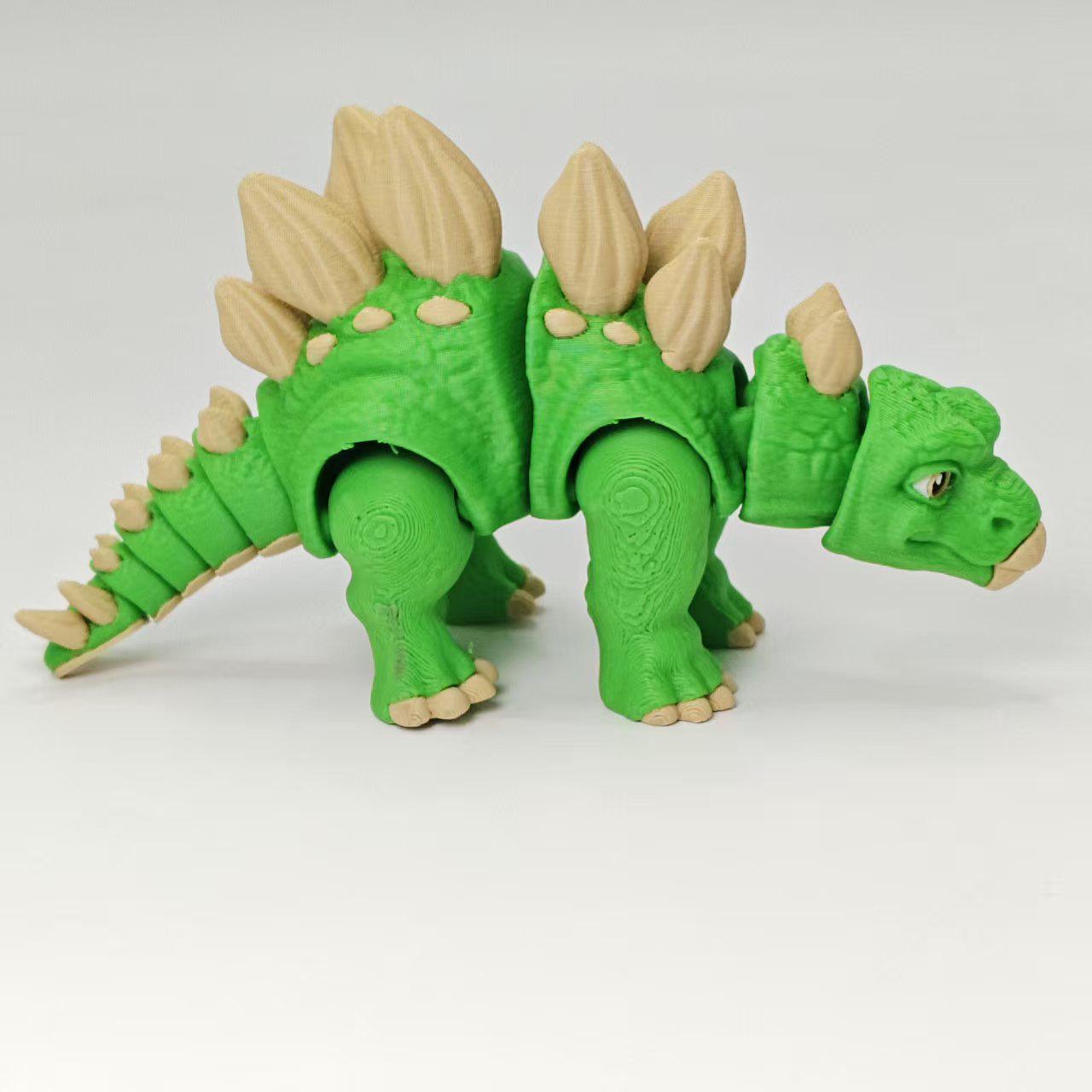3D Printed Articulated Stegosaurus Dinosaur Toy Ornament