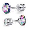 European & American Rhinestone Barbell Earrings - Double-Headed Stainless Steel