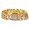14mm Rhombus Cuban Chain Zirkonia Voll Diamant Herren Armband Leichter Luxus Hochwertiger Schmuck Zubehör