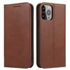 For iPhone 13 Pro 6.1 inch Cell Phone Case Wallet Magnetic Leather Stand Calf Texture Phone Cover