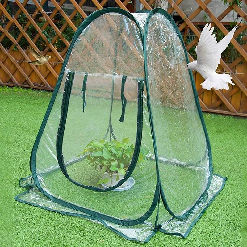 1pcs Foldable and Portable Transparent Horticultural Greenhouse Garden Plant Tent Outdoor Flower Insulation Shed for Winter
