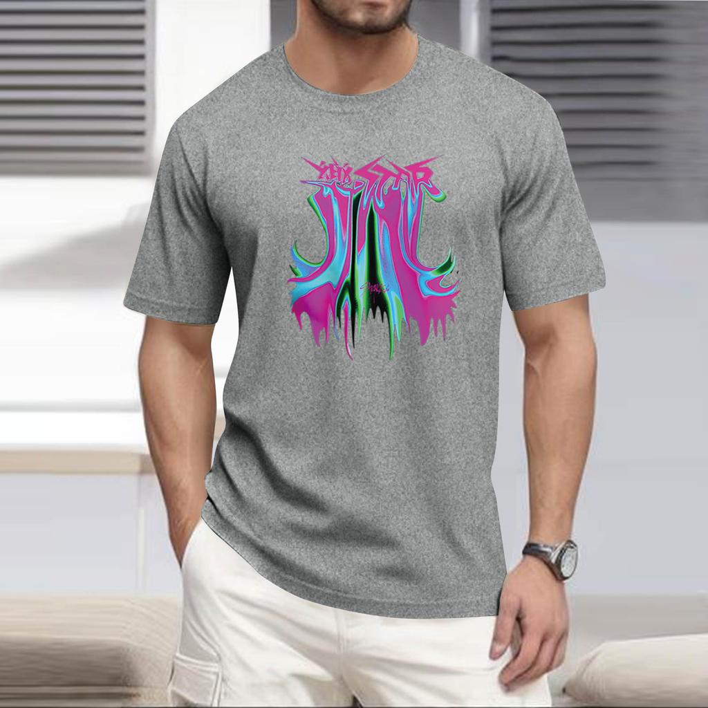 Men'S Fashionable T-Shirt, Street Casual Short Sleeved Clothing