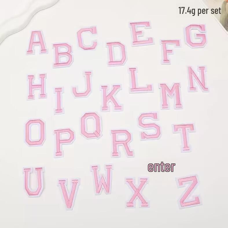 Multi-Color Embroidered Letter Patches for DIY Shoes, Hats, Bags, and Textiles.