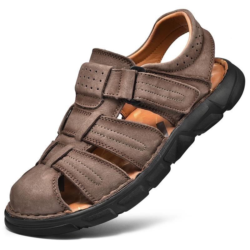 Large Size 48 Genuine Leather Men Sandals Summer Men Beach Sandals Outdoor Sandals For Men 38