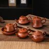 Chaozhou Zisha Teapot Set: Semi-Handmade Small Capacity Kung Fu Tea Brewing Pot, Multiple Styles In Zhu Ni Clay.