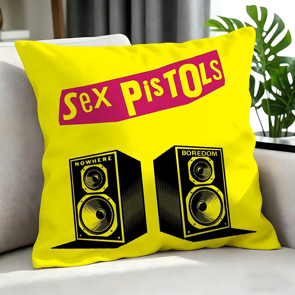 Punk Sex Pistols Cushion Cover Cushion Cover Set 4Pcs 50X50 45X45 40X40 Pillowcase Decorative Sofa Home Decor