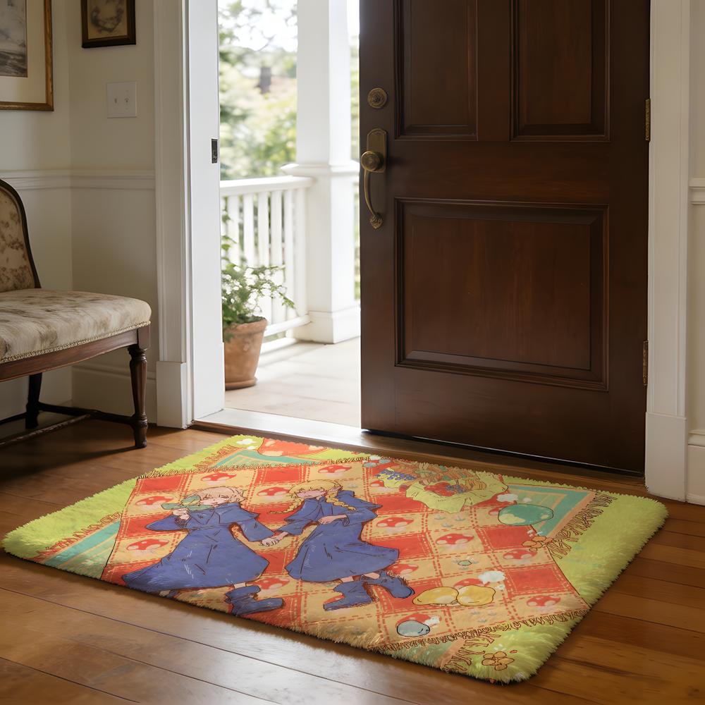 Anime Hot DDelicious In DDungeon Floor Mat Soft Flannel Absorbent Mat Non-Slip Rug Home Bedroom Bathroom