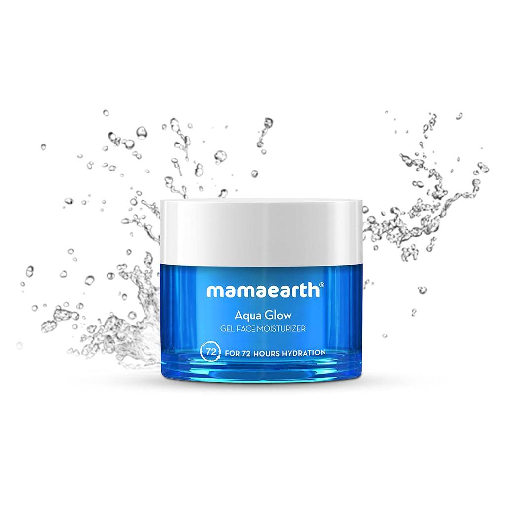 Mamaearth Aqua Glow Gel Face Moisturizer 100ml With Hyaluronic Acid For 72H Hydration – Lightweight Non-Sticky Formula