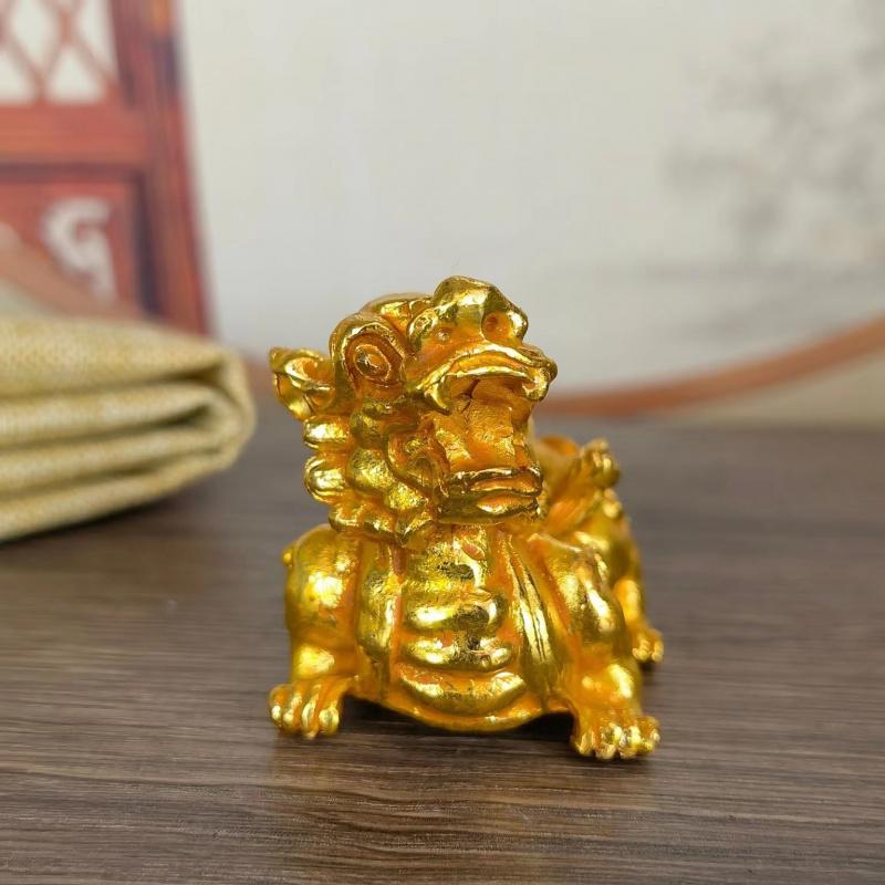 Antique Collection Solid Alloy Gilt Bronze Auspicious Animal Figurines: Lion, Pixiu, Various Animal Designs Wholesale