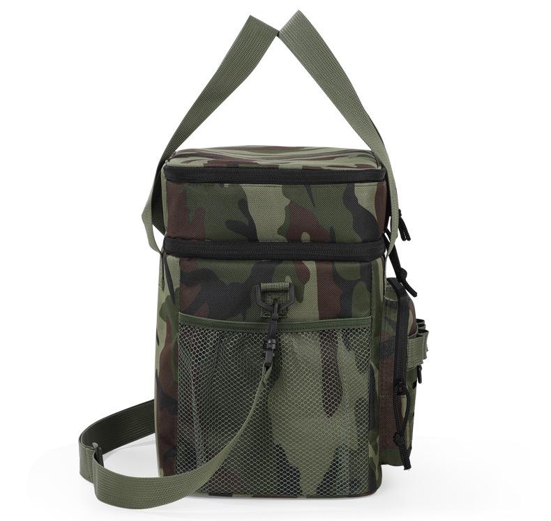 Camouflage Double-Layer Insulated Picnic & Camping Bag - Large Capacity Crossbody Thermos Bag