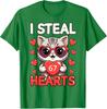 I Steal 67 Hearts Funny Kitten Valentine Design Cute Unisex T-Shirt