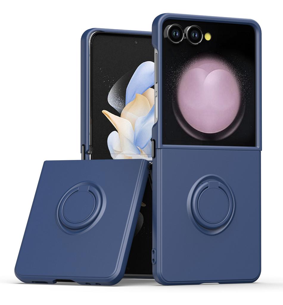 Applicable To Samsung Z FliP7 Liquid Folding Mobile Phone Case Z FliP6 Matte ZFliP5 Bracket Anti-drop Protective Case