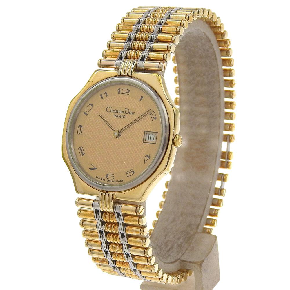 Dior Date Watches 45.15.01 goldDial Plated Gold Quartz Analog display mens Used