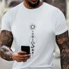 New summer short sleeved T-shirt top for men's daily casual street style round neck pullover printed T-shirt top for men's wear