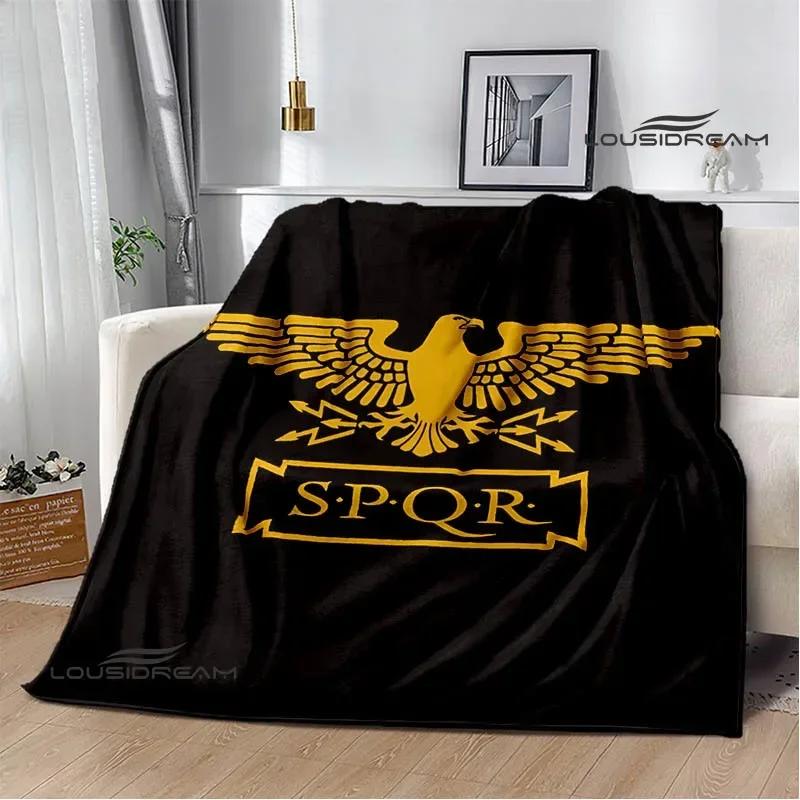

Одеяла с римским логотипом SPQR, детское теплое одеяло, мягкое и удобное одеяло, домашнее одеяло для путешествий, подарок на день рождения 75cmx90cm