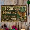 Metal Wall Art Deer Hunting Cabin Retro Sign for Bar Garage