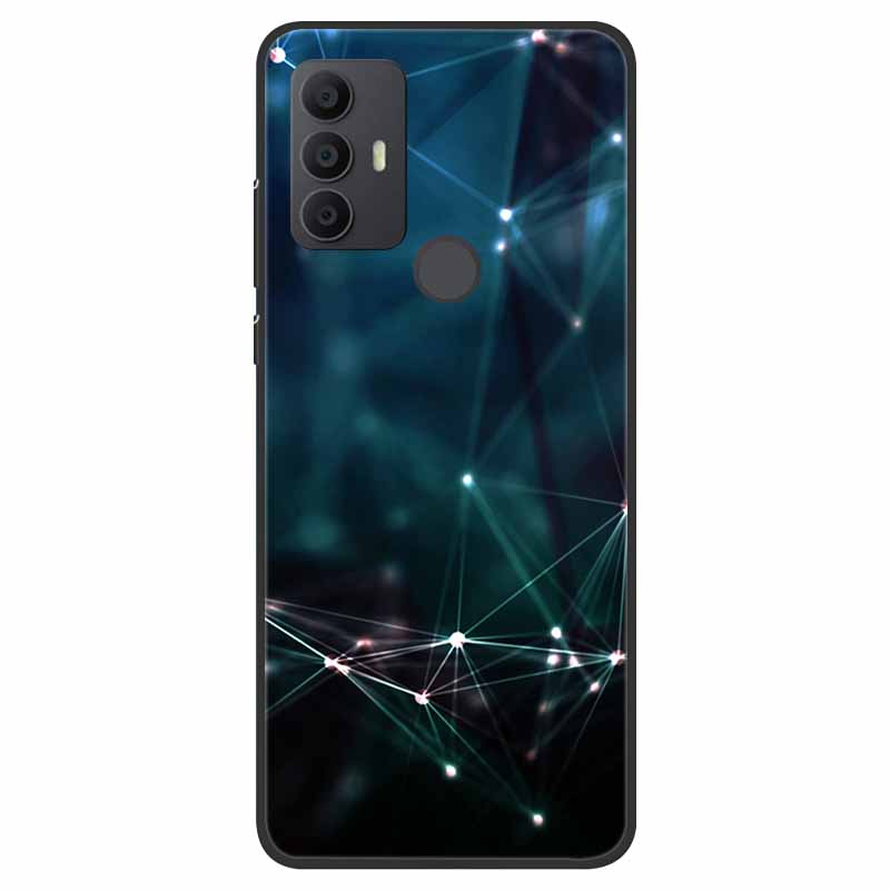 For TCL 30 SE Case Silicone Starry Space TPU Soft Back Cases For TCL 305 Cover Marble Painted for TCL 30SE TCL305 Fashion Bags