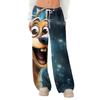 Women's Fleece Wide Leg  Elastic Waist Drawstring Loose Pants Drawstring Pajama Pants Sleepwear Trousers