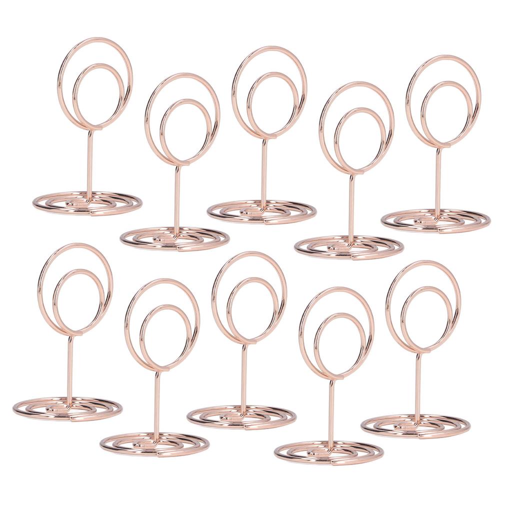 10pcs Table Number Holder Convenient Practical Round Base Stable Elegant Home Decoration