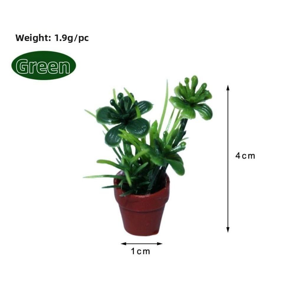 

3pcs Mini Potted Plant Model Multistyles Garden Home Model Doll House Accessories 1