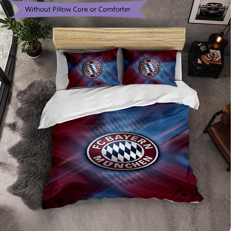 Bayern Munich Themed Bedding 3Pcs Duvet Cover Set Decorative Bed Linen For Teen Room Home Decoration