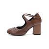 Scarpe Décolleté Donna Mature Punta Tonda Tacco Largo Alto Scarpe Eleganti Taglie Forti 46 50