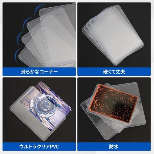 HIMOMO 50-Sheet Side-Loader, Horizontal Loading, Hard Case, Bent-Resistant PVC Material, Horizontal Type, Transparent, Large, Double-Sided Protective