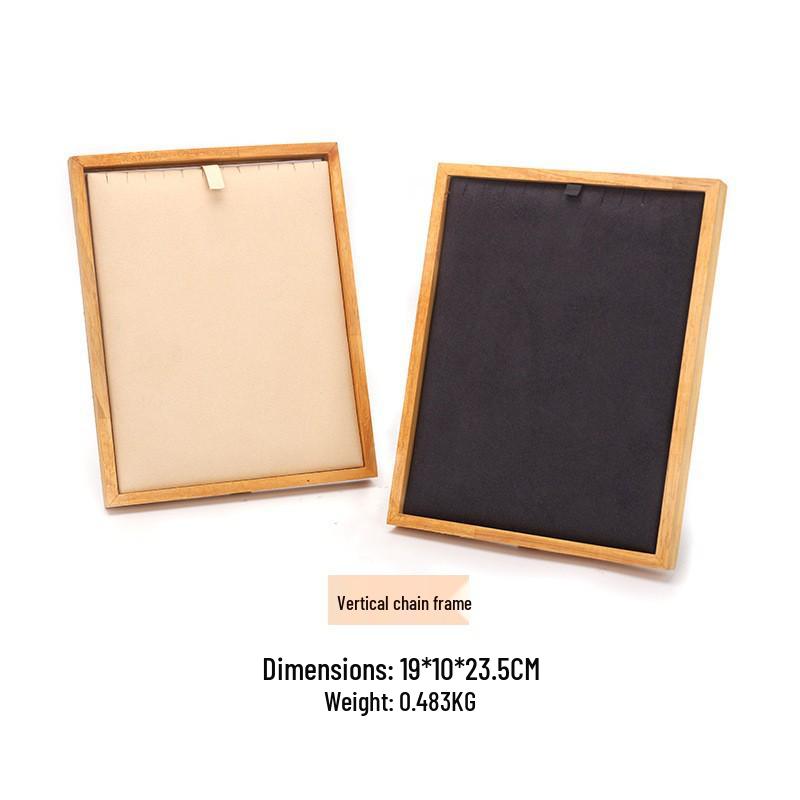 Hochwertiger Schmuckständer aus Massivholz für Ringe und Porträts Solid Wood - Dark Gray beige