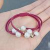 Korean-Style Handmade Three-Strand Pearl Elastic Hair Tie