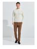 Men's Loose-Fit Semi-High Neck Cashmere Sweater for Autumn/Winter - Business Casual Style