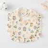Ruffle Baby Drool Bibs: Pure Cotton Printed Lace Bibs