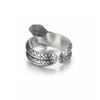 Adjustable Open Snake Ring Men Women Vintage Green Zircon Geometric Animal Jewelry Retro Style