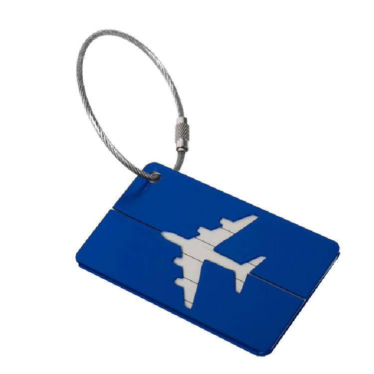 Airplane-Shaped Metal Luggage Tag and Dog Tag Business Gift
