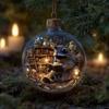 Décorations de Noël 3D animaux sauvages, boules de Noël en plastique à suspendre au sapin pour une fête à la maison