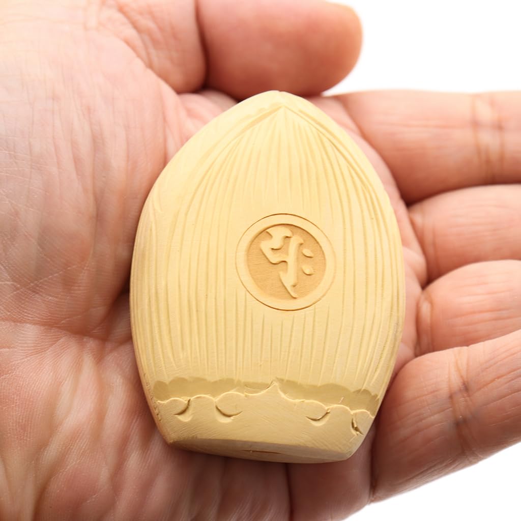 special Buddhist statue Samantabhadra Bodhisattva incense holder Buddha Guardian warding off disasters and prolonging life width boxwood wood carving