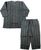 Jinbei for Large Japanese Top and Shijira A Pattern [One Colors] Men, Size, Pattern, Pajamas, Bottom, Weave, Plain, Striped, Cool, Set, 3L,