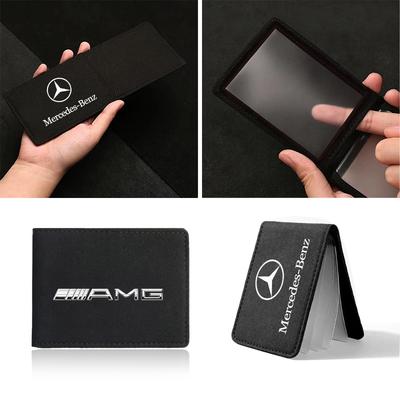 1Pcs Leather Credit Card Case Car Driving Documents Protective Case For Mercedes Benz AMG A D G Class GLA GLB W124 W176 C260 C300