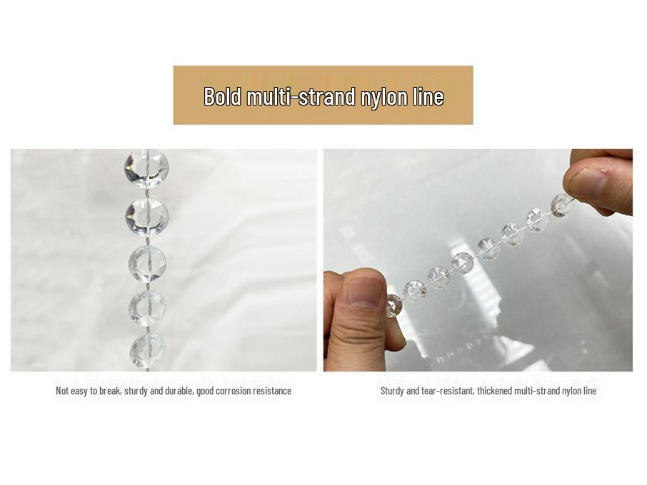Seven-Color Transparent Crystal Bead Curtain for Wedding and Christmas Tree Decoration
