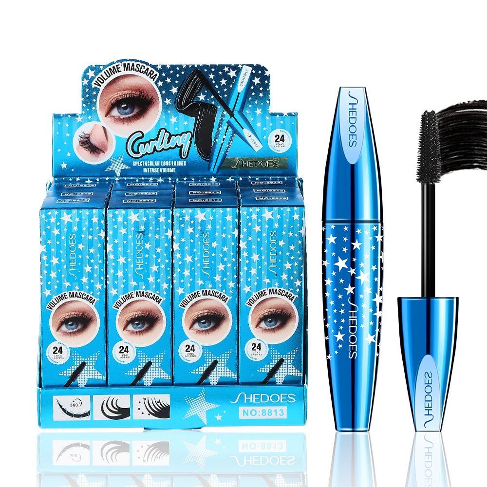 Star Blue Mascara 4D European and American Popular Mascara Thick Elongated and Long-lasting Large Eyes Mascara Stage Makeup Sensation