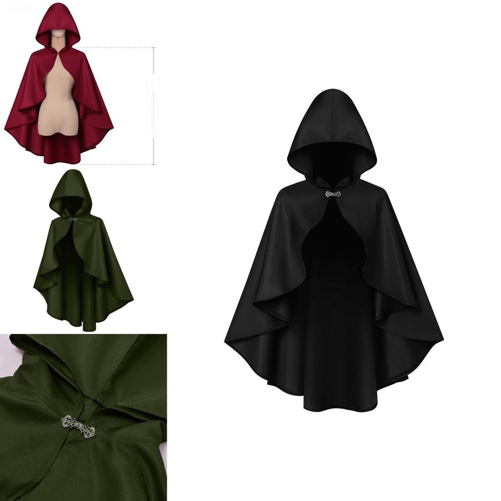 Halloween Vintage Umhang Aus Polyesterstoff Mittelalterliches Cape Für Bühnenauftritte