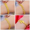 Dubai Jewelry Gold PlatedBracelet Women's Variety of Fashion Thin Sections Long-Lasting Colorless Flowers Gold Plated Plated