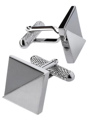 Made In Brass Geometric Silver [Tabarat] Cufflinks, Men's, Japan, Cufflinks,