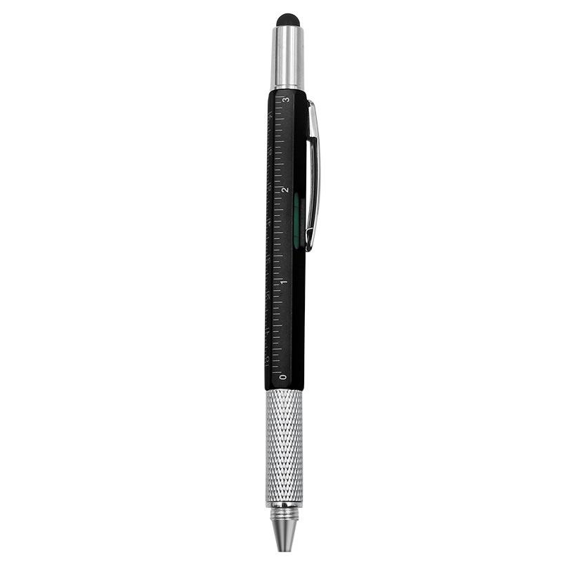 Multi-function 6 In 1 Tool Ballpoint Pen Screwdriver Level Touch ScreenTouch Capacitive Phone Touch Screen Stylus Pen
