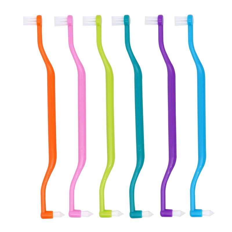 

6Pcs Dual End Toothbrush Double Headed Oral Care Tools Soft Bristles Manual Brush Teeth Gum Hygiene Interdental Cleaner Travel