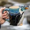 325ml Hrnek na kávu s 3D mořskými živočichy Ručně vyráběný pryskyřičný hrnek se skulpturou velryby/delfína/žraloka/želvy Nádobí s mořskou tématikou pro milovníka moře jako dárek