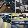 Pair Amber Motorcycle Handlebar Led Turn Signal Light E24 Mark Mini Scooter Indicator Blinker Aluminum Alloy Signal Lamp
