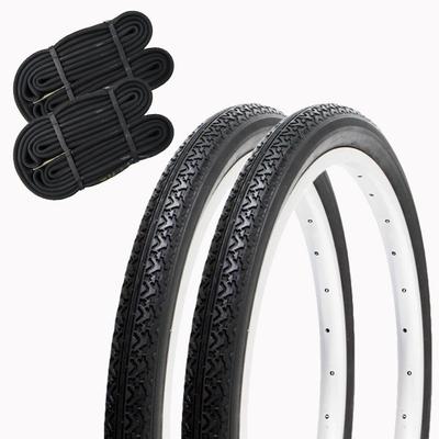 SHINKO SR133 HE Bicycle Tire and Tube Set 20x1.75 Black/Black 20-inch (Pair)